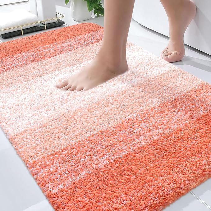 OLANLY Bathroom Rugs Mat 30x20, Extra Soft Absorbent Microfiber Bath Rugs by OLANLY