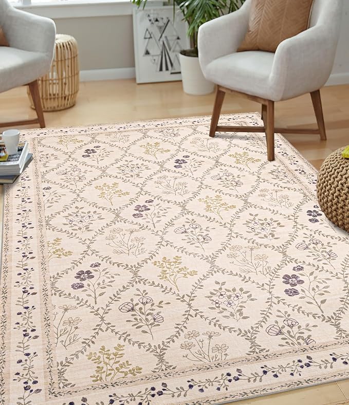 YIHOUSE Washable 5x7 Area Rugs for Bedroom Girls, Large Boho Carpet for Entyway - Image 2