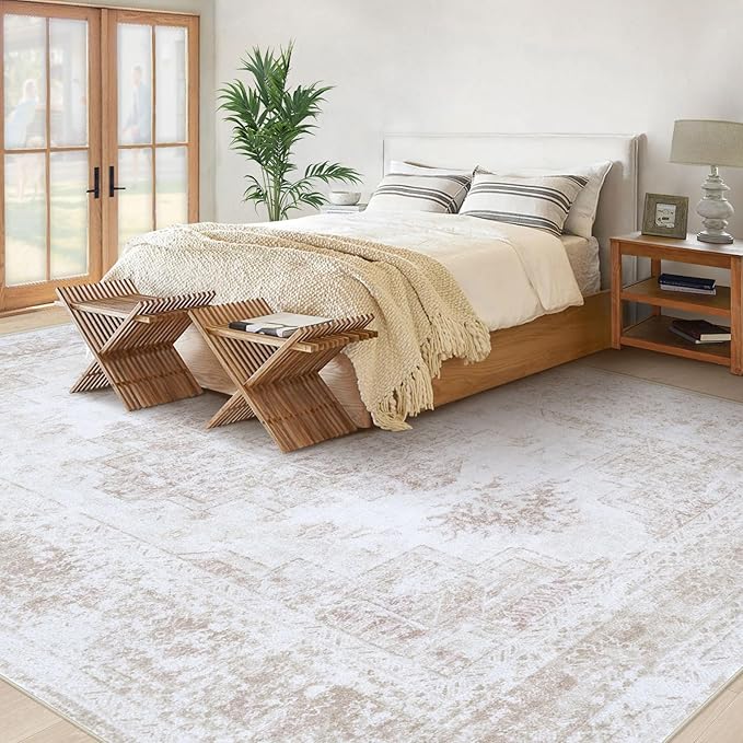 XLUEZ Area Rug 8x10 Living Room Rug, Machine Washable Vintage Distressed - Image 2