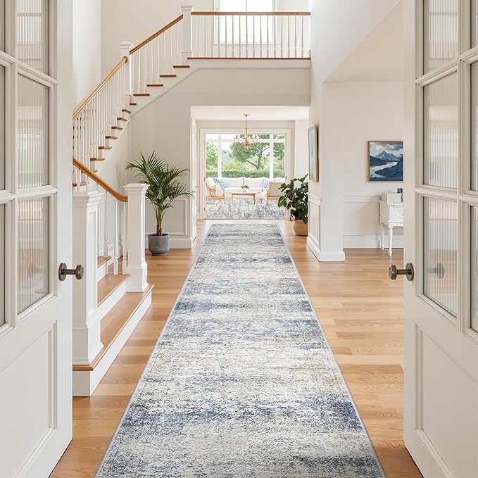 3x20 Washable Runner Rug for Hallway, Non-Slip Long Hallway Runner for Entryway by Restydon