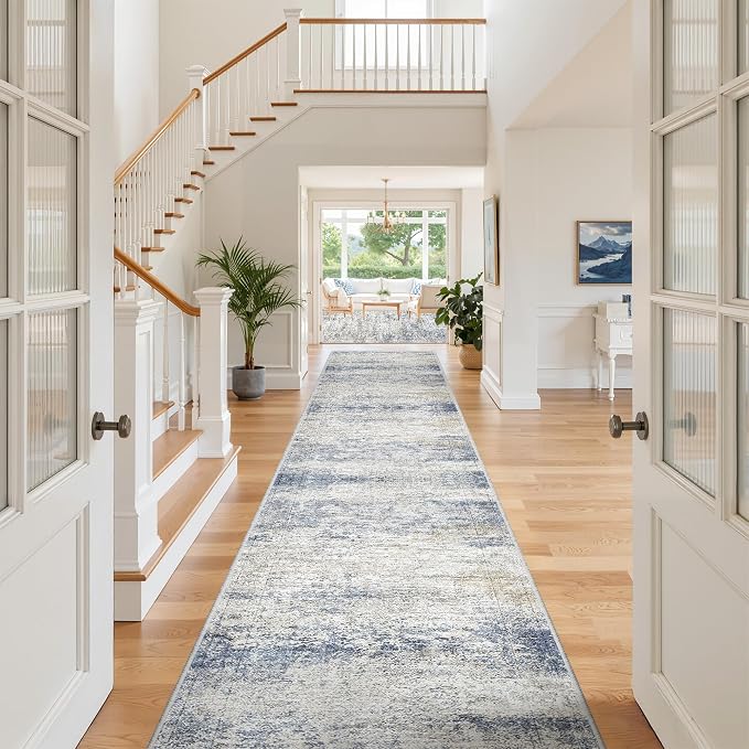 3x18 Washable Runner Rug for Hallway, Non-Slip Long Hallway Runner for Entryway by Restydon