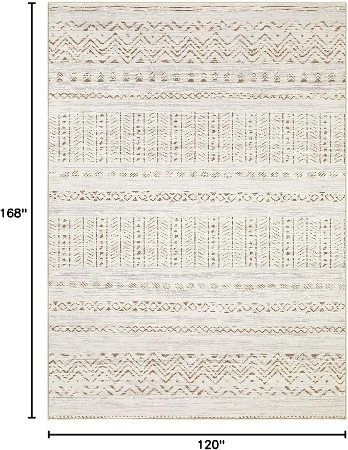cotiled 10x14 Area Rugs Living Room Rug: Washable Boho Rugs - Image 2