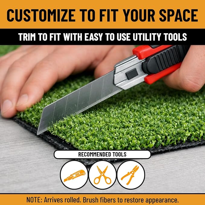 Ottomanson Artificial Turf for Backyard, Training & Outdoor Use 78" x 14' - Image 8