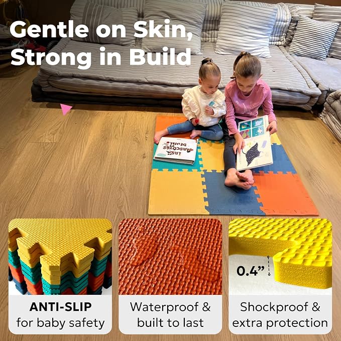 MioTetto Baby Play Mat, Comfortable Playtime Mat – Portable Foam Floor Tiles - Image 4