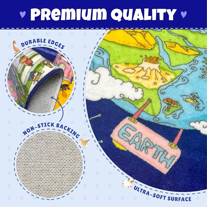 Hazo Haus Galaxy 8x10 Educational Kids Rug - Image 5