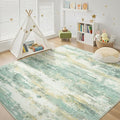 Rugflix 8x10 Area Rugs for Living Room, Washable Large Rug Stain-Resistant Low by RugflixAreaRugs