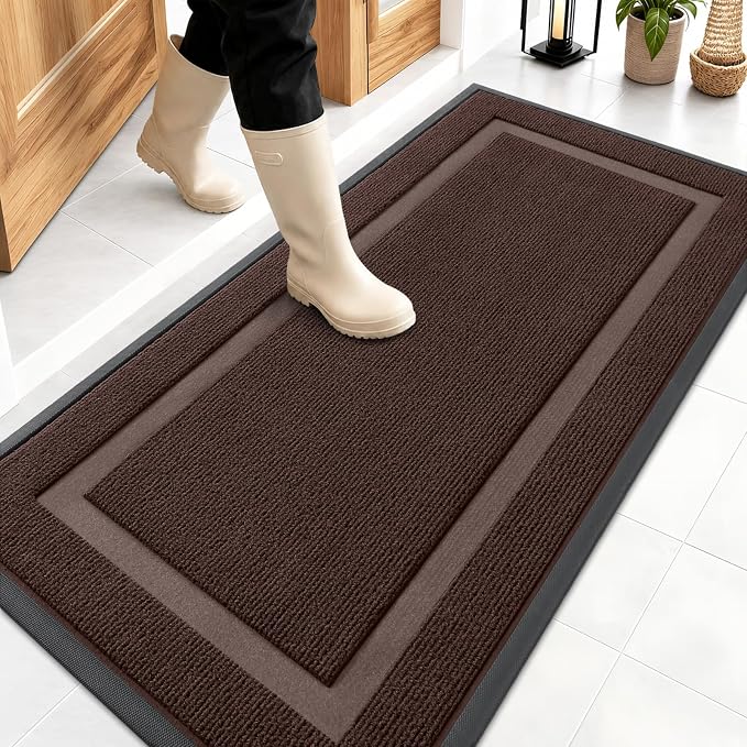 OLANLY Front Door Mat Indoor Outdoor Entrance, Waterproof All-Season, by OLANLY