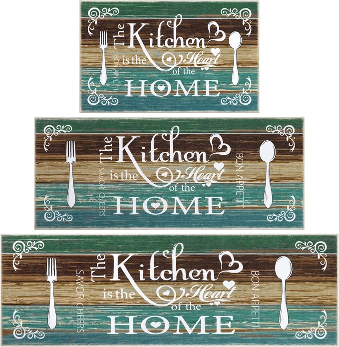 Vaukki Boho Kitchen Rug Sets 3 Pieces, Washable Kitchen Mats - Image 9