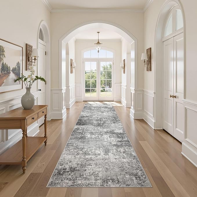 DMOYEST 3x10 Washable Runner Rug, Non Slip Low Pile Carpet Runner by DMOYEST