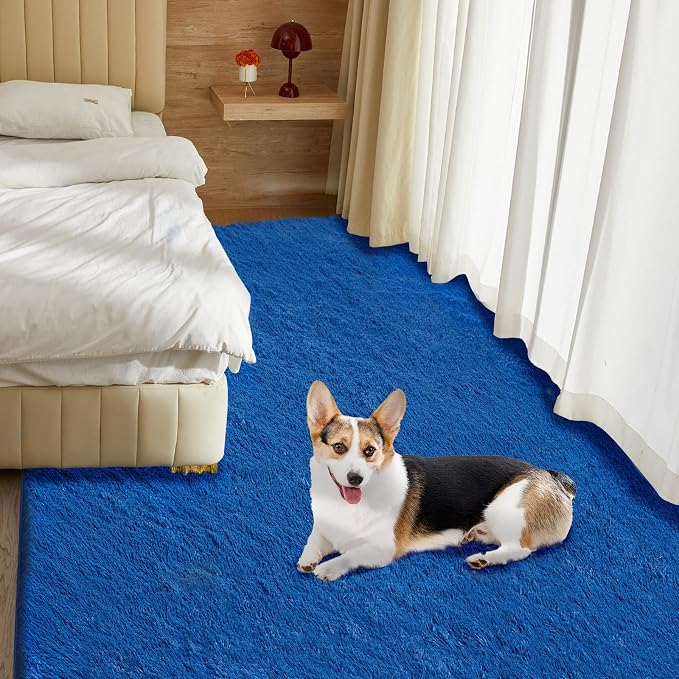 Ultra Soft Rug for Living Room, 8X10 Fluffy Shag Area Rug for Bedroom, Modern - Image 6