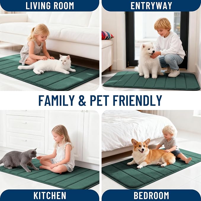 OLANLY Memory Foam Long Bathroom Rugs Runner 47x24, Super Soft Absorbent Bath - Image 9
