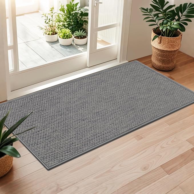 LEKEEPGO Long Door Mat 24"x59", Non Slip Door Mat Indoor Entrance, Rubber - Image 7