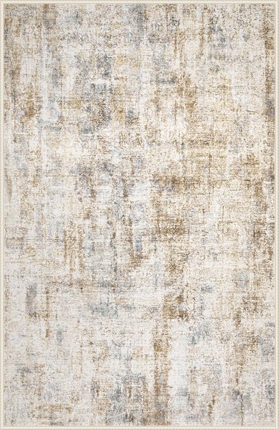 Area Rugs 6x9 Living Room: Washable Rug Modern Abstract Large Rugs Soft Non - Image 8