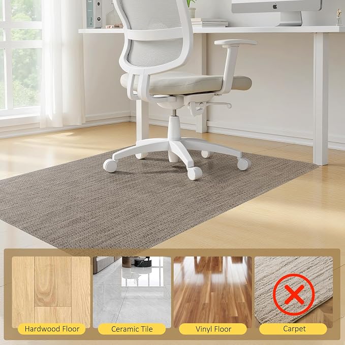 BesWin Office Chair Mat for Hard Floors, Heavy Duty Desk Floor Mat for Hardwood - Image 7