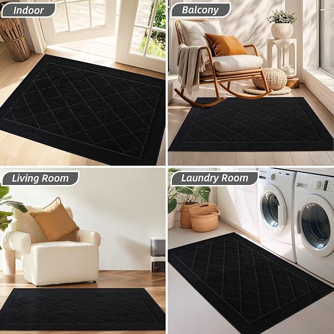 BEQHAUSE Dirt Trapper Door Mat 36" x 60", Doormat Non-Slip Entryway Rugs - Image 8
