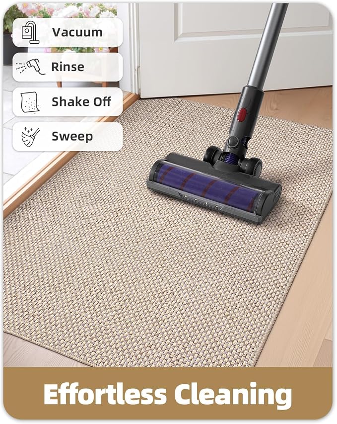 Color&Geometry Front Door Mat Indoor 26"x47", Ultra Non Slip Rubber Backed Dirt - Image 8