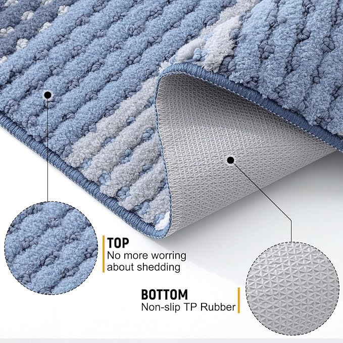 Kitinjoy Indoor Outdoor Door Mat, 47x20 Non-Slip Absorbent Dirt Trapper - Image 3