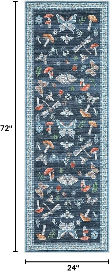 ROYHOME Mushroom Insect Rug 2x6 Runners - Image 2
