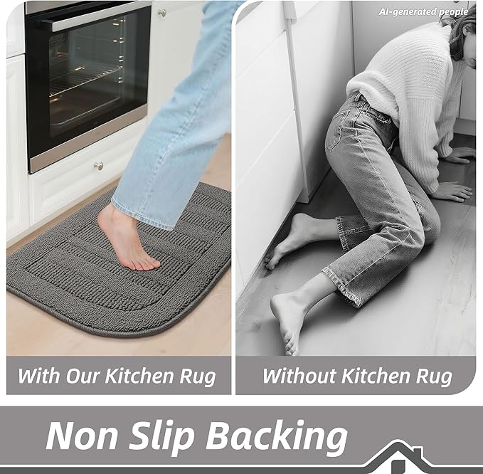 BEQHAUSE 24x36 Inch Kitchen Rug Mat Durable Kitchen Rugs Non-Slip Washable - Image 6