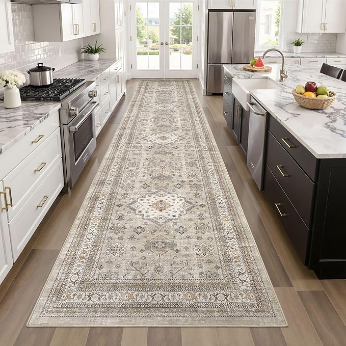 Vintage Hallway Runner Rug 3x12: Large Soft Washable Entryway - Image 8