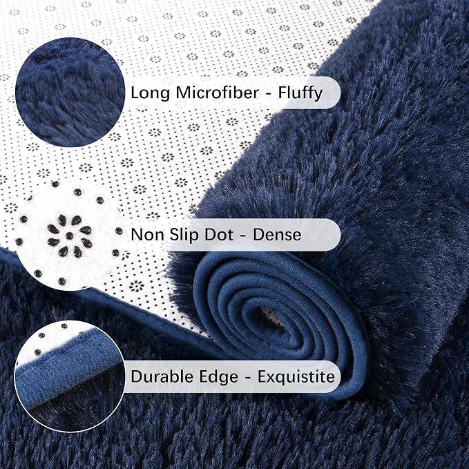 Chicrug Soft Runner Rugs for Bedroom Living Room Plush Fluffy Rug 3x8 Feet - Image 6