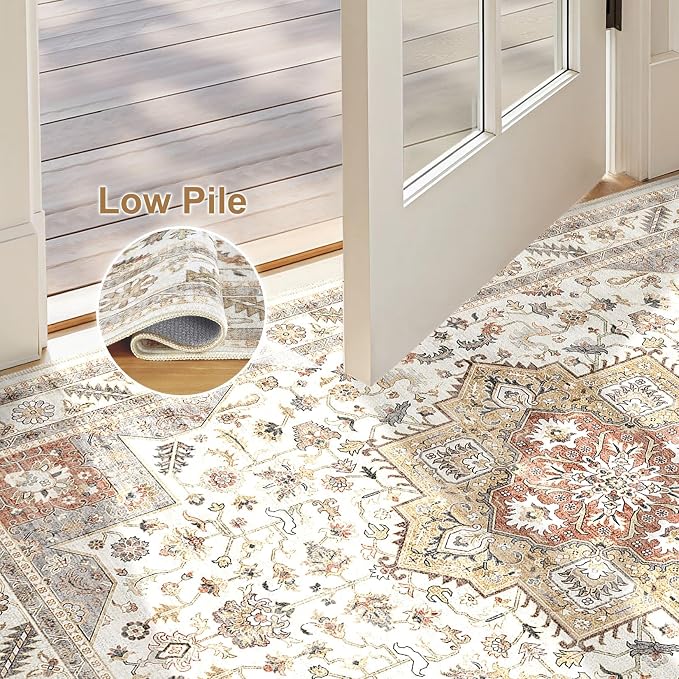 Vintage Living Room Area Rug 3x5 - Image 4