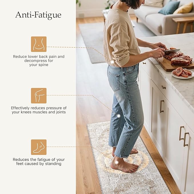 GENIMO Kitchen Mats for Floor, Waterproof Anti Fatigue Mat, Comfort Standing - Image 3