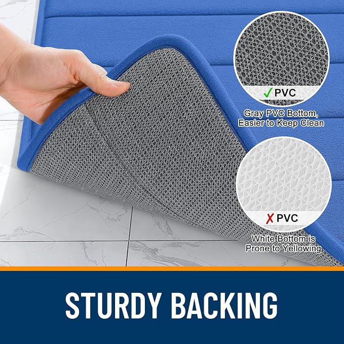 OLANLY Memory Foam Bath Mat 40x32, Super Soft Absorbent Bathroom Rugs, Quick Dry - Image 7
