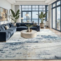 Toneed Abstract Area Rug 6x9 Modern Washable Rug Soft Non Slip Rug Low Pile by Toneed