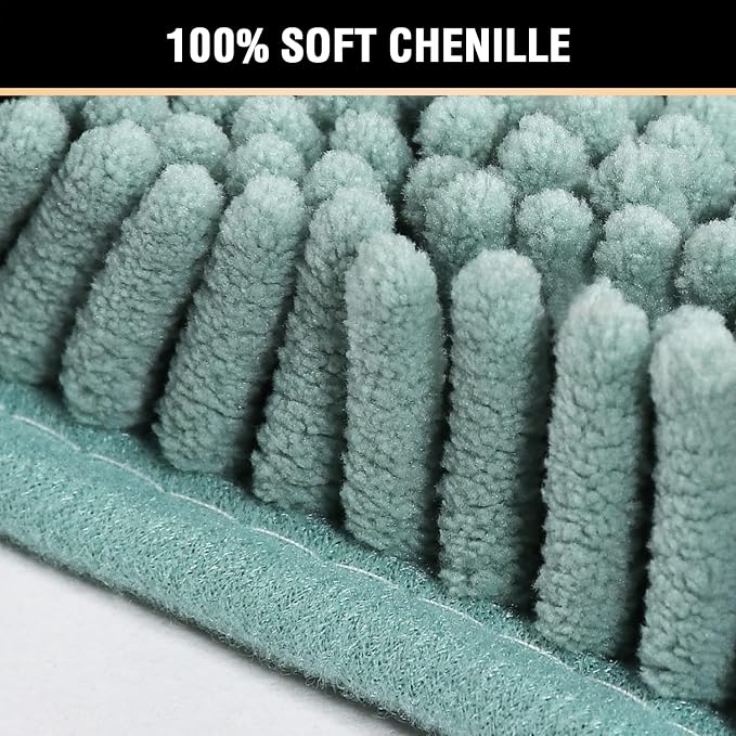 H.VERSAILTEX Microfiber Bath Rugs Chenille Floor Mat Ultra Soft Washable - Image 3