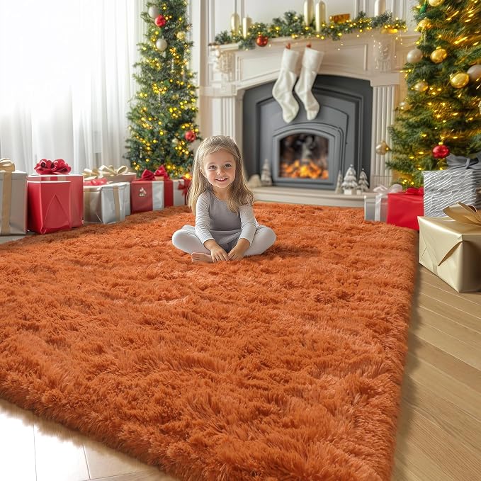 Amdrebio Burnt Orange Area Rugs - Image 7