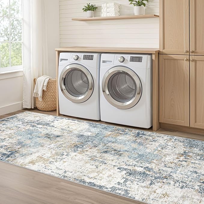 Runner Rug Non Slip Rugs: 3x8 Hallway Kitchen Washable Abstract Soft Modern - Image 7