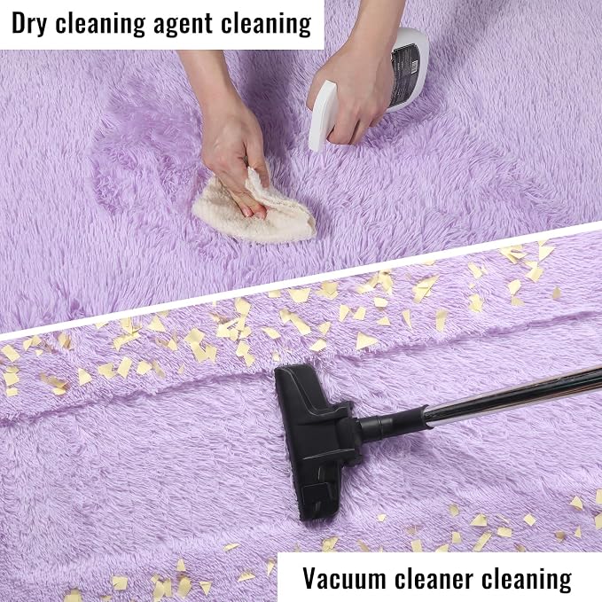 PAGISOFE Fluffy Purple Rug 2' x 6' Shaggy Runner Rugs - Image 6