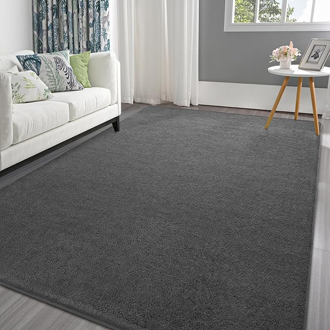 Pettop 6x9 ft Dark Grey Area Rugs by Pettop