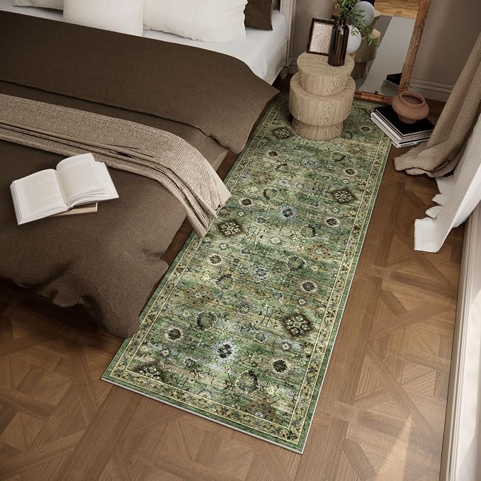 Washable Runners for Hallways Kitchen Rugs: 2'6"x8' Runner Rug Stain Resistant - Image 3