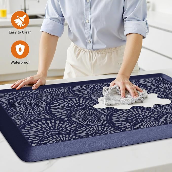 Mattitude 4/5 Inch Kitchen Mat, 17.3x28in Heavy Duty Ergonomic Comfort Foam - Image 3