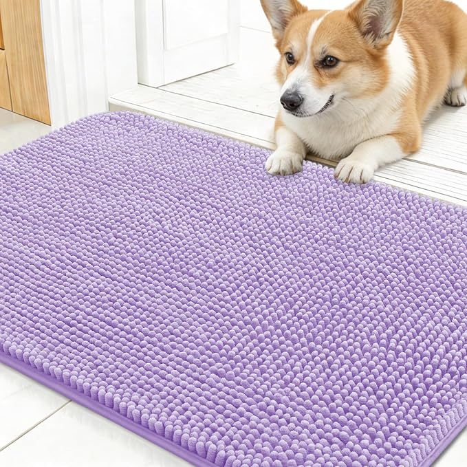 OLANLY Dog Door Mat for Muddy Paws 24x16, Absorbs Moisture and Dirt, Absorbent by OLANLY