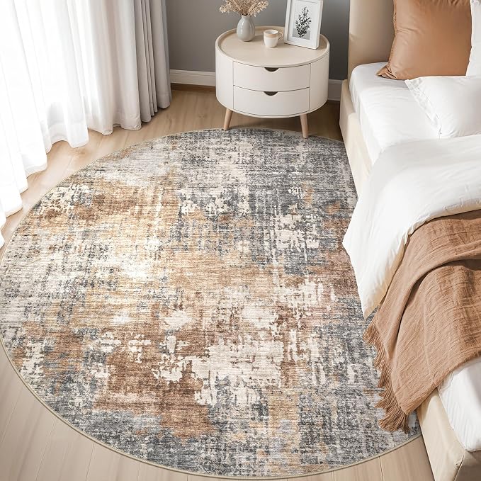 DMOYEST 6ft Round Area Rug Living Room Rugs - Image 3
