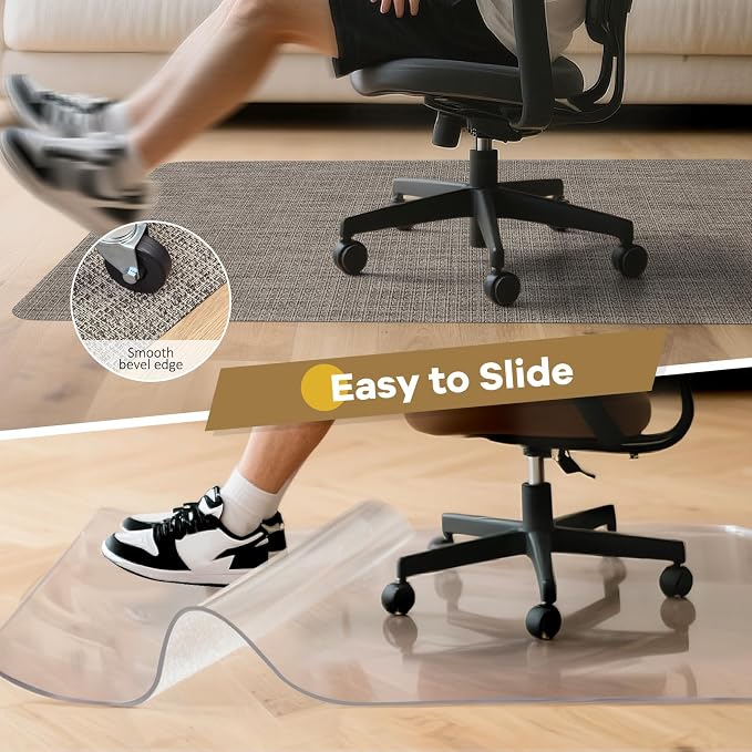 BesWin Office Chair Mat for Hard Floors, Heavy Duty Desk Floor Mat for Hardwood - Image 4