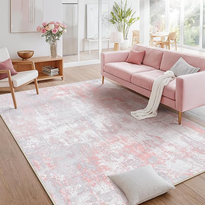 RELEANY Washable Area Rugs 6'x9' Non-Slip Modern Abstract Soft - Image 4