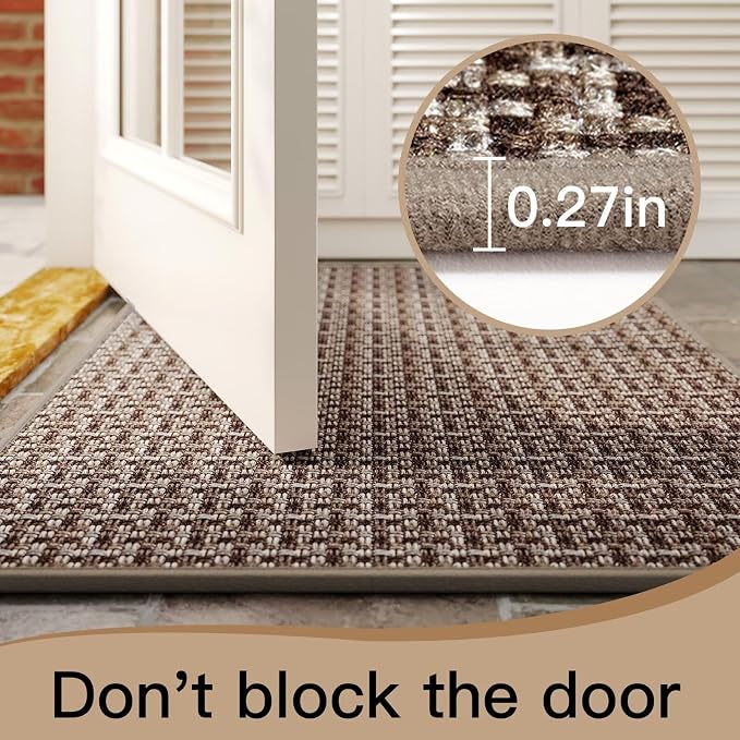YDKGL Door Mat 17x30, Door Mat Indoor Entrance Dirt Resistant and Absorbent - Image 4