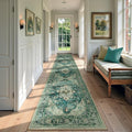 RELEANY Area Rugs Runner 2'6"x12' Washable Non-Slip, Floral Vintage Distress by RELEANY
