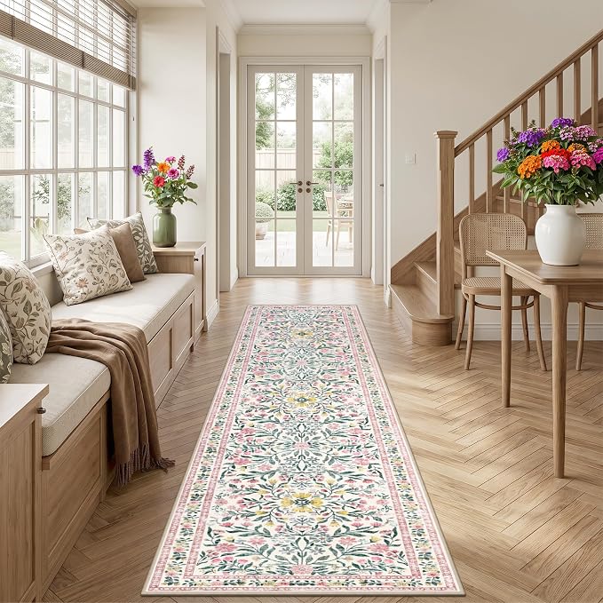 Runner Rug for Entryway: 3x10 Kitchen Rugs Non Slip Washable Ultra-Thin Soft - Image 3