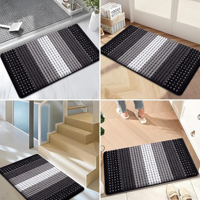 Kitinjoy Indoor Outdoor Door Mat, 59x36 Non-Slip Absorbent Dirt Trapper - Image 6