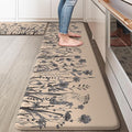 KIMODE Kitchen Anti Fatigue Mats, Farmhouse Kitchen Rugs Sets of 2, Memory Foam by StayinComfortCookwithJoy