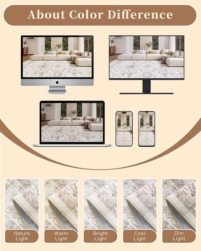 Madane Washable Runner Rug 2x5 - Image 6