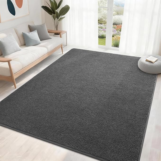 5x7 Feet Grey Area Rugs for Bedroom, Indoor Washable Memory Foam Rug for Living - Image 3