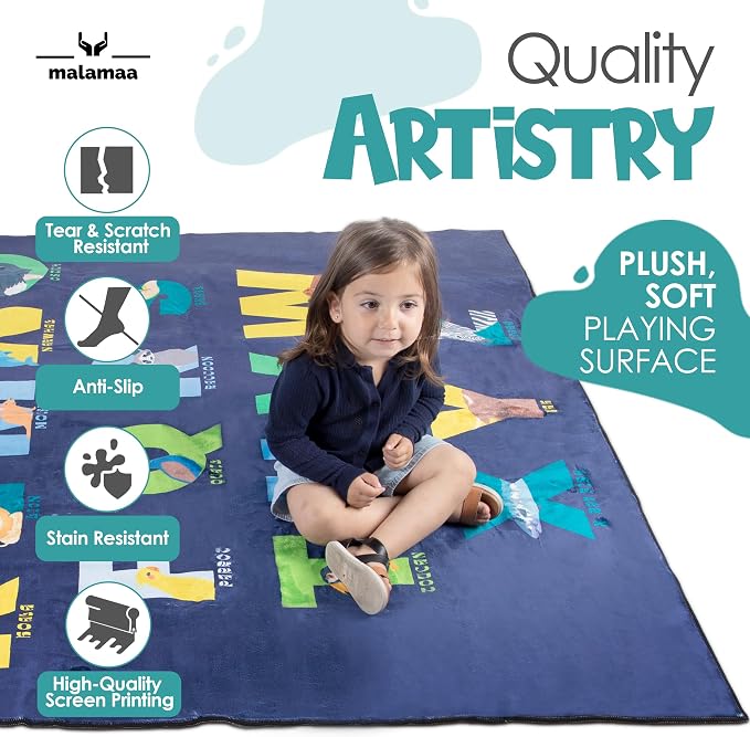 ABC Rug for Kids XL 80" x 60", Toddlers and Baby - Image 4