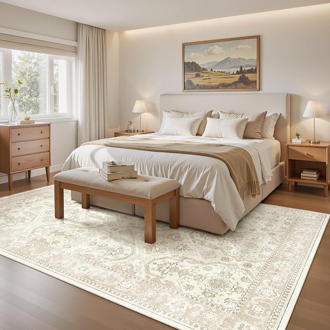 Soalmost Area Rug 6x9, Washable Rugs, Stain Resistant Gray Area Rugs - Image 4