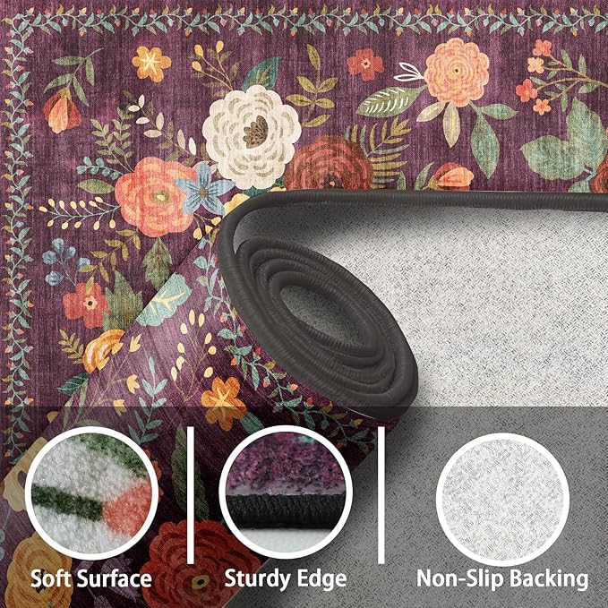 Runner Rug for Hallways Kitchen 2x8, Non Slip Washable Rugs - Image 4